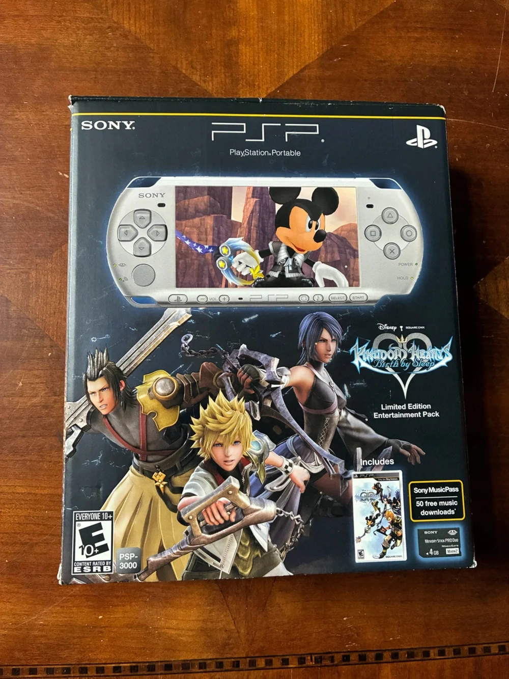 Sony White PSP Limited Edition Kingdom Hearts Themed Portable Console - BOX ONLY